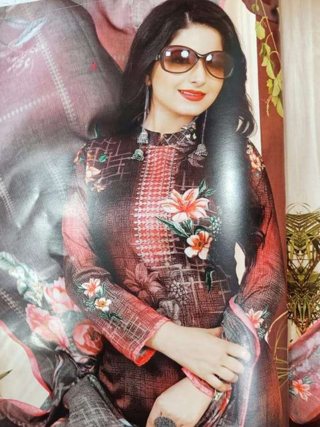 cotton unstitched suit set  - 18309468 -  Standard Image - 1