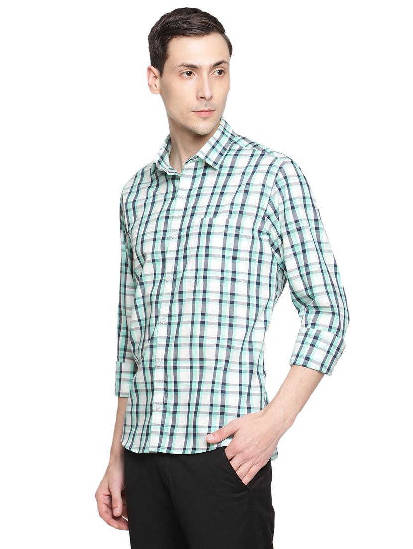 men checkered long sleeve casual shirt - 18309549 - Standard Image - 1