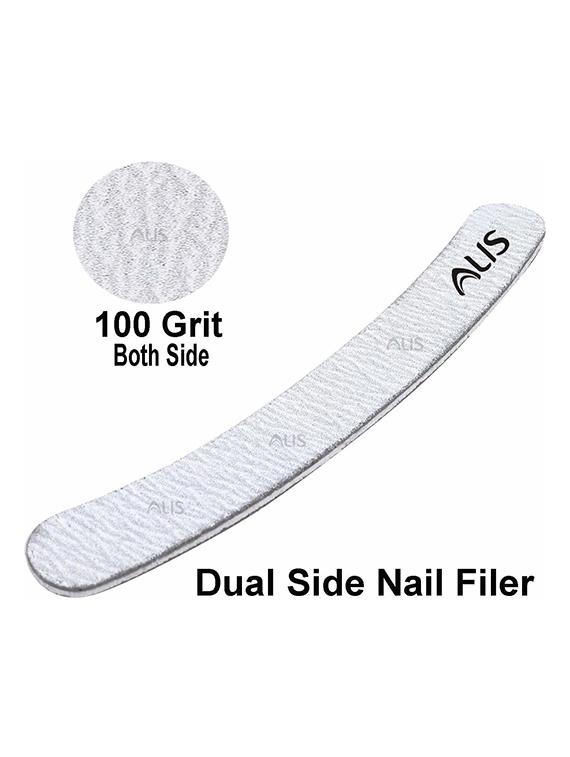 alis nail filer double sided for nail shaper | manicure nail art grey colour curved nail file gy nf cvd - 18310221 - Standard Image - 1