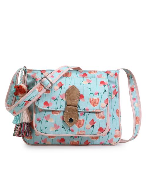 sea green printed regular sling bag - 18310280 - Standard Image - 0
