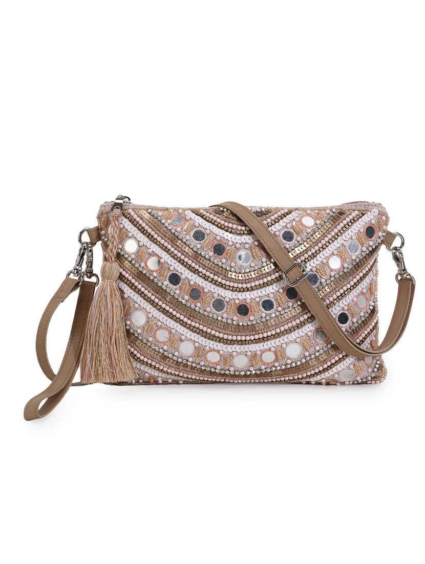 pink embellished regular sling bag - 18310283 - Zoom Image - 0