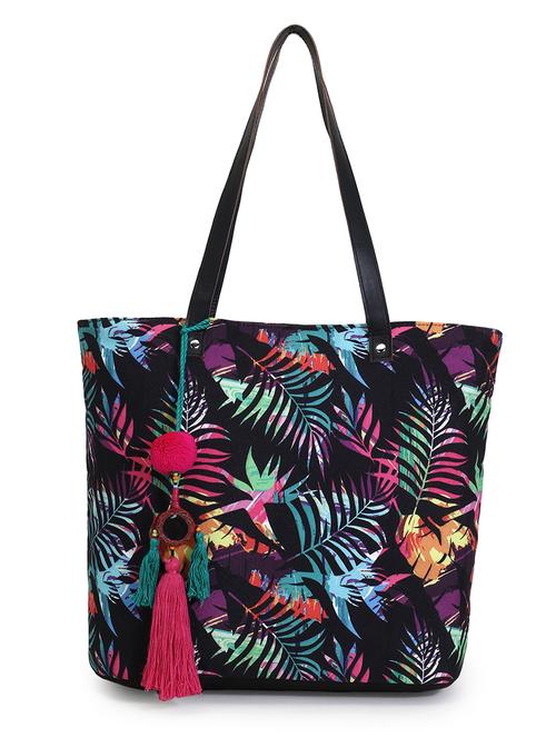 black printed regular tote bag - 18310298 -  Standard Image - 0