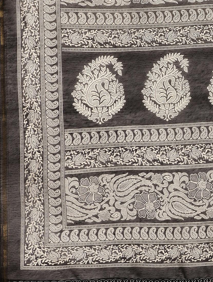 women's paisley black colored saree - 18310350 - Standard Image - 4