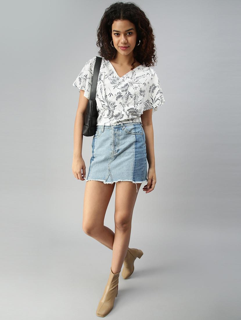 women's ruffle v neck top - 18310412 - Standard Image - 4