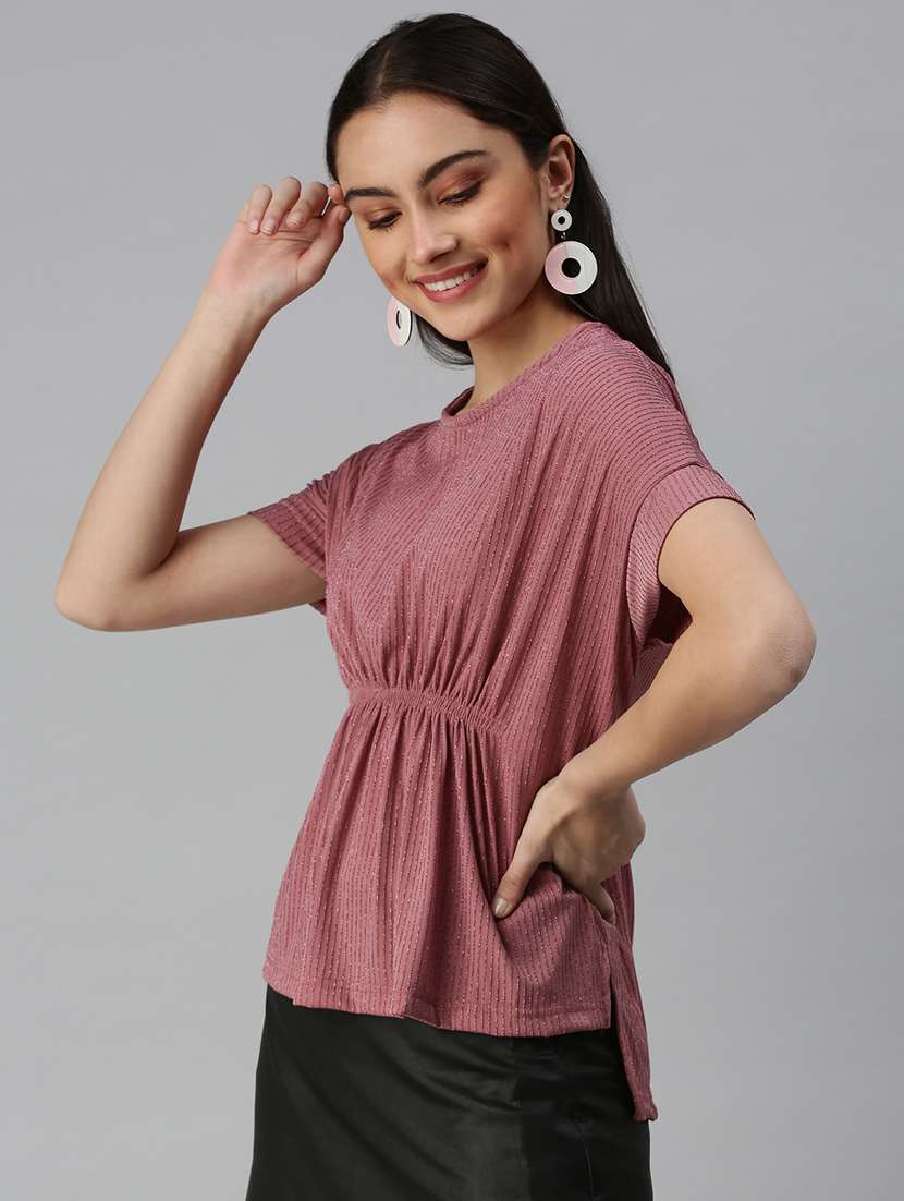 women's straight round neck top - 18310428 -  Standard Image - 1