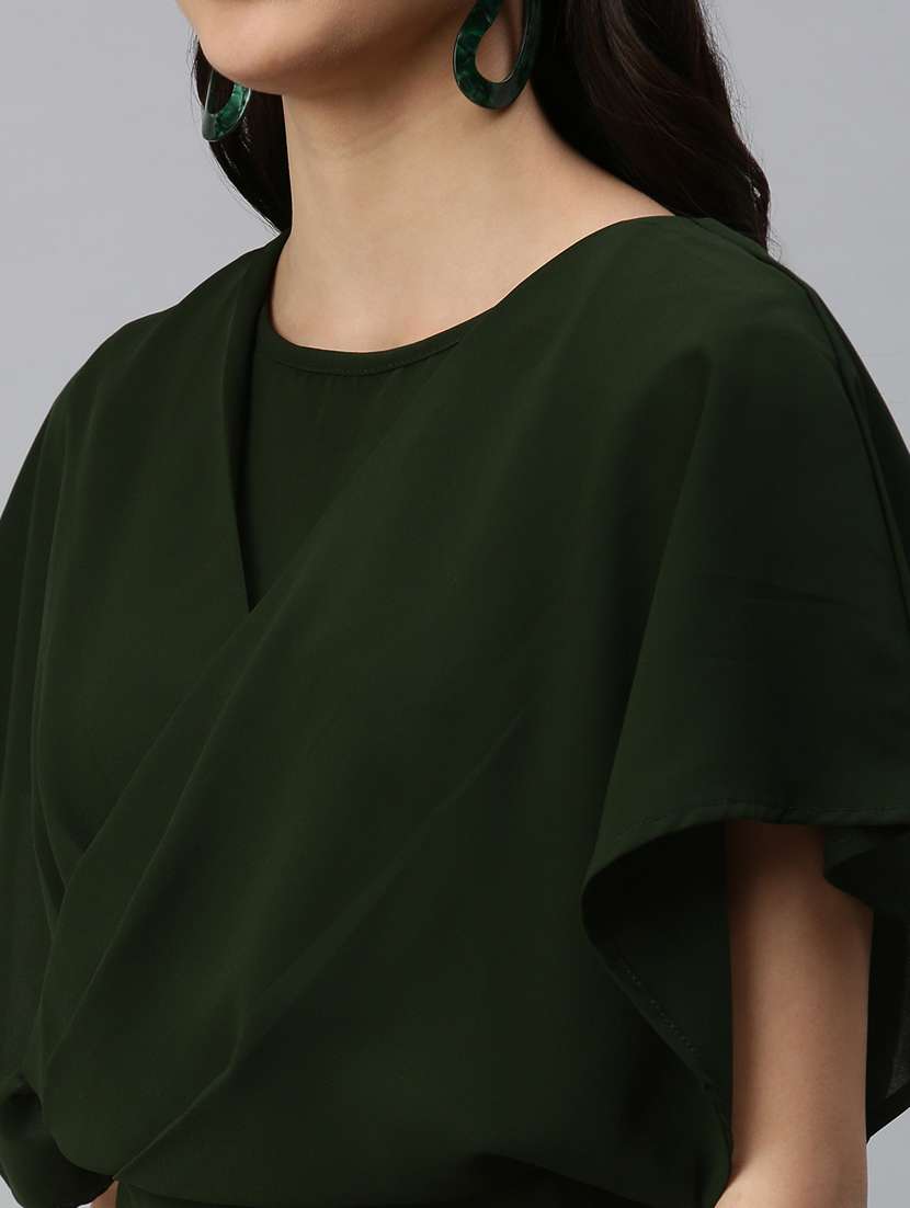 women's crop round neck top - 18310473 -  Standard Image - 4