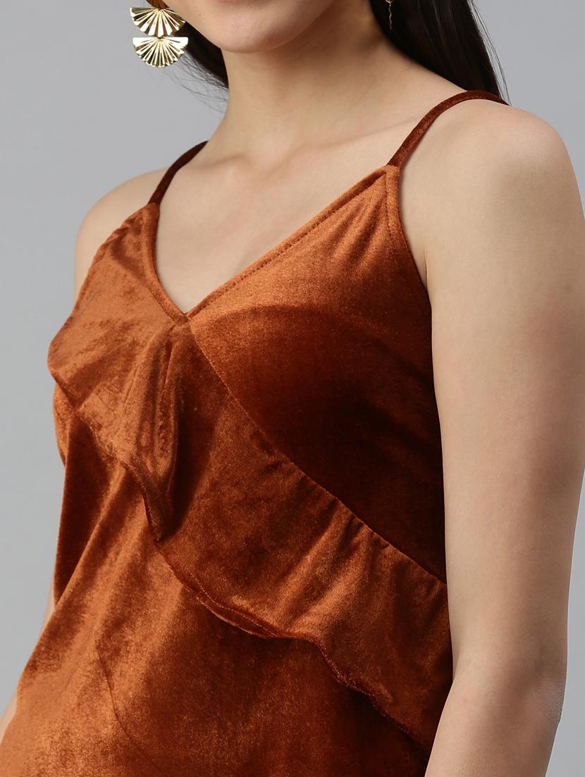 women's ruffle v neck top - 18310491 - Standard Image - 4
