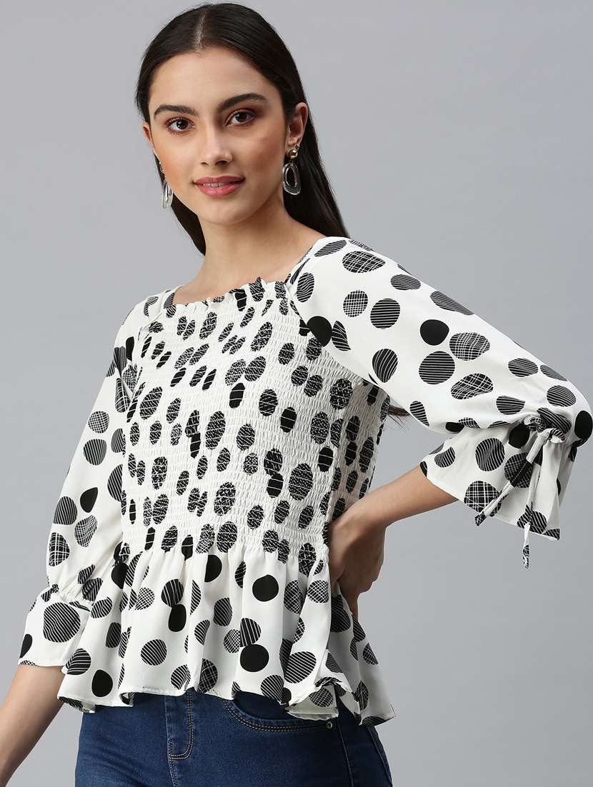 women's peplum square neck top - 18310504 -  Standard Image - 1