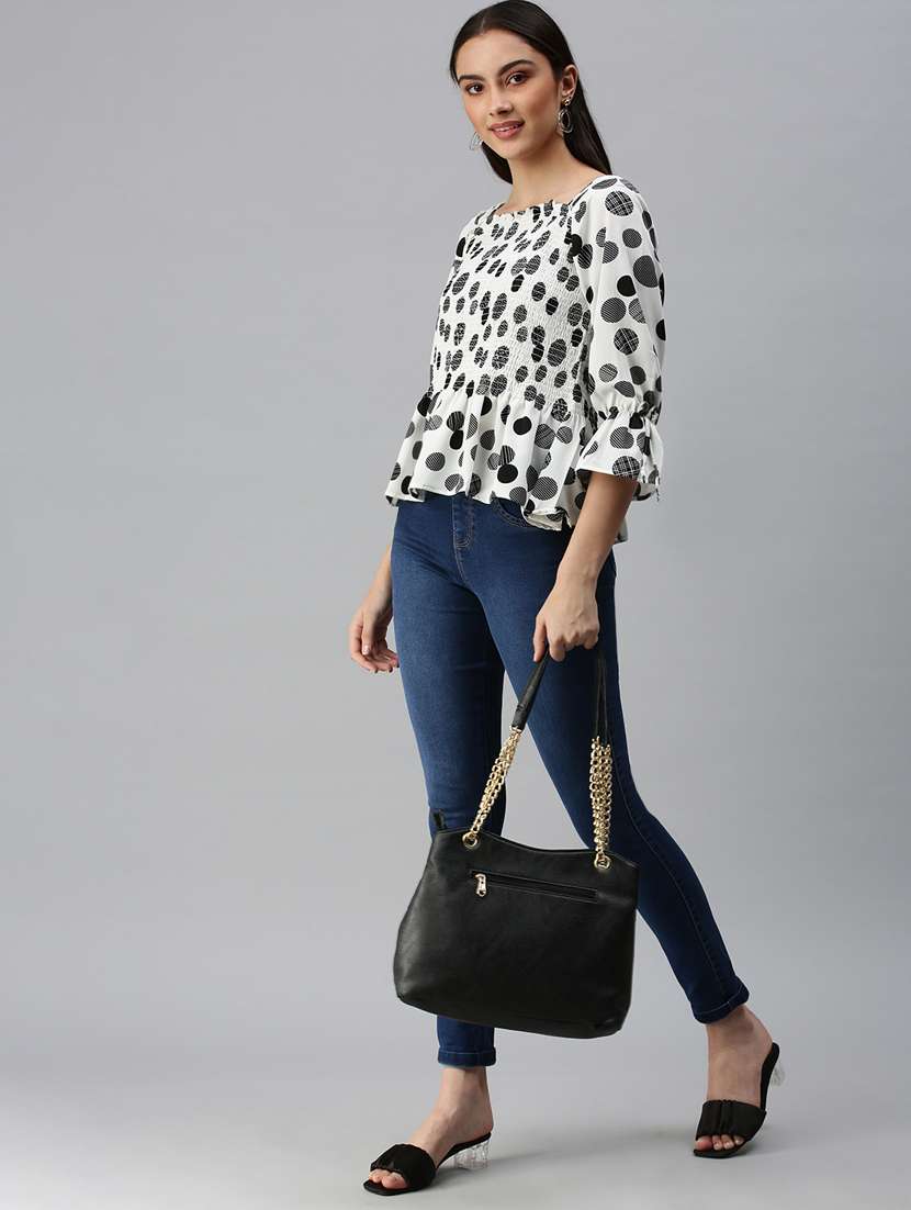 women's peplum square neck top - 18310504 -  Standard Image - 4