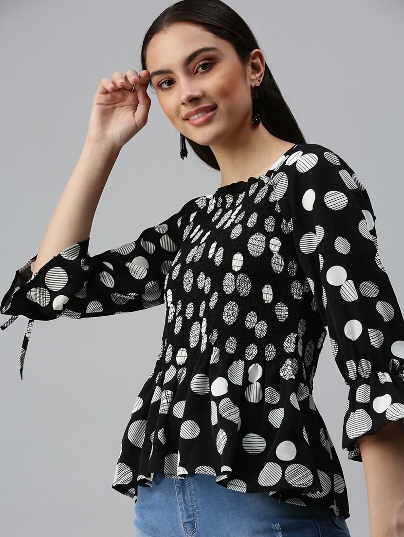 women's ruffle square neck top - 18310505 - Standard Image - 1