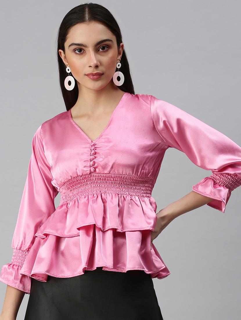 women's peplum v neck top - 18310506 - Zoom Image - 0