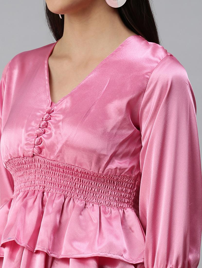 women's peplum v neck top - 18310506 - Standard Image - 4