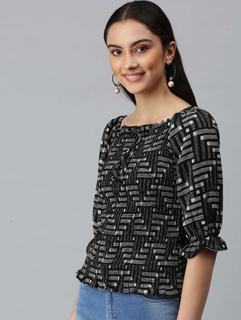 women's crop square neck top - 18310517 -  Standard Image - 1