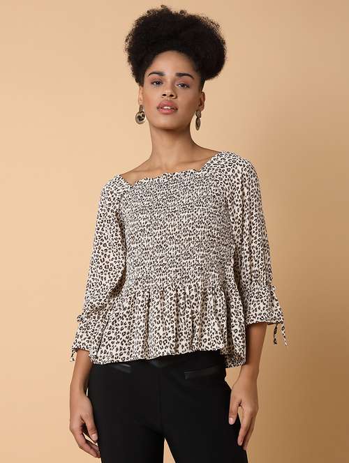women's peplum square neck top - 18310519 - Standard Image - 0