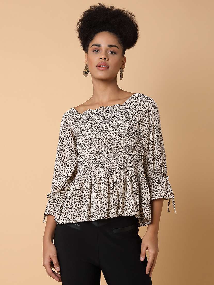women's peplum square neck top - 18310519 - Zoom Image - 0
