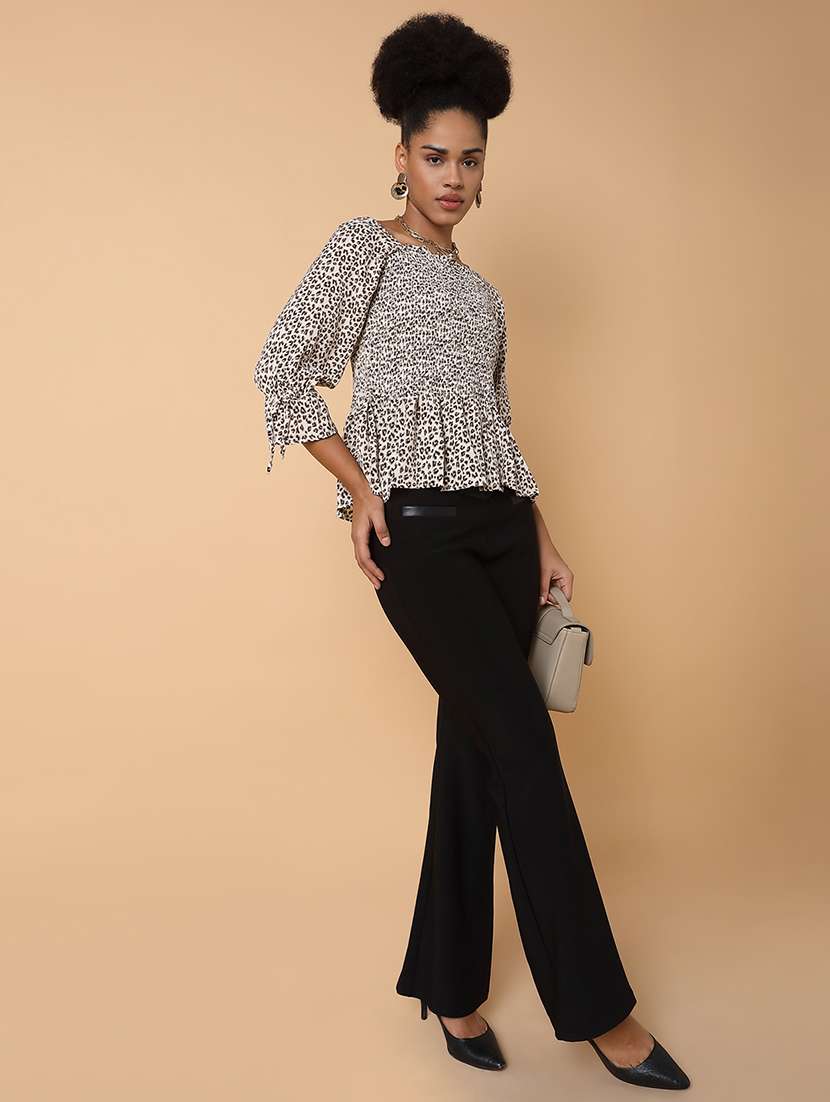 women's peplum square neck top - 18310519 - Standard Image - 4