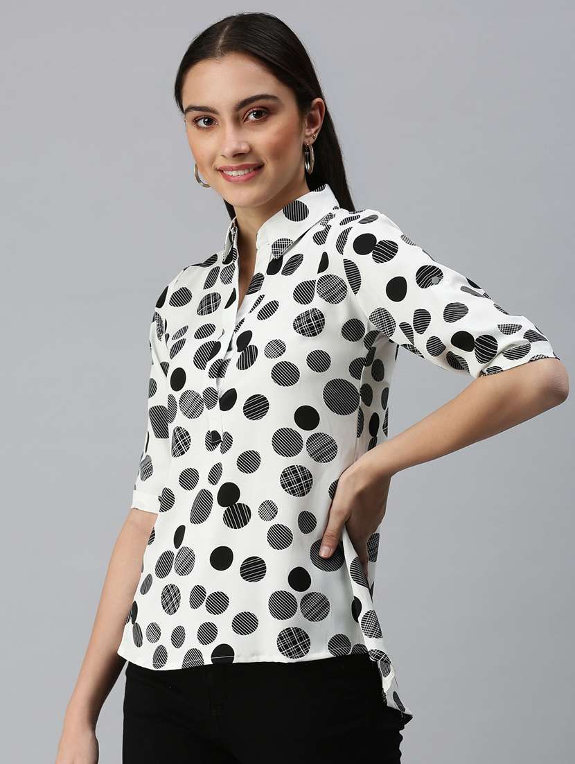 women's a line collared top - 18310522 -  Standard Image - 1