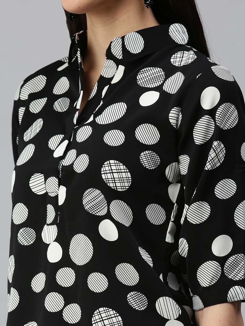 women's peplum collared top - 18310523 -  Standard Image - 4