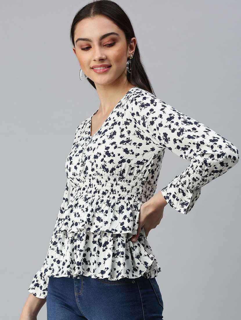 women's layered v neck top - 18310535 -  Standard Image - 1