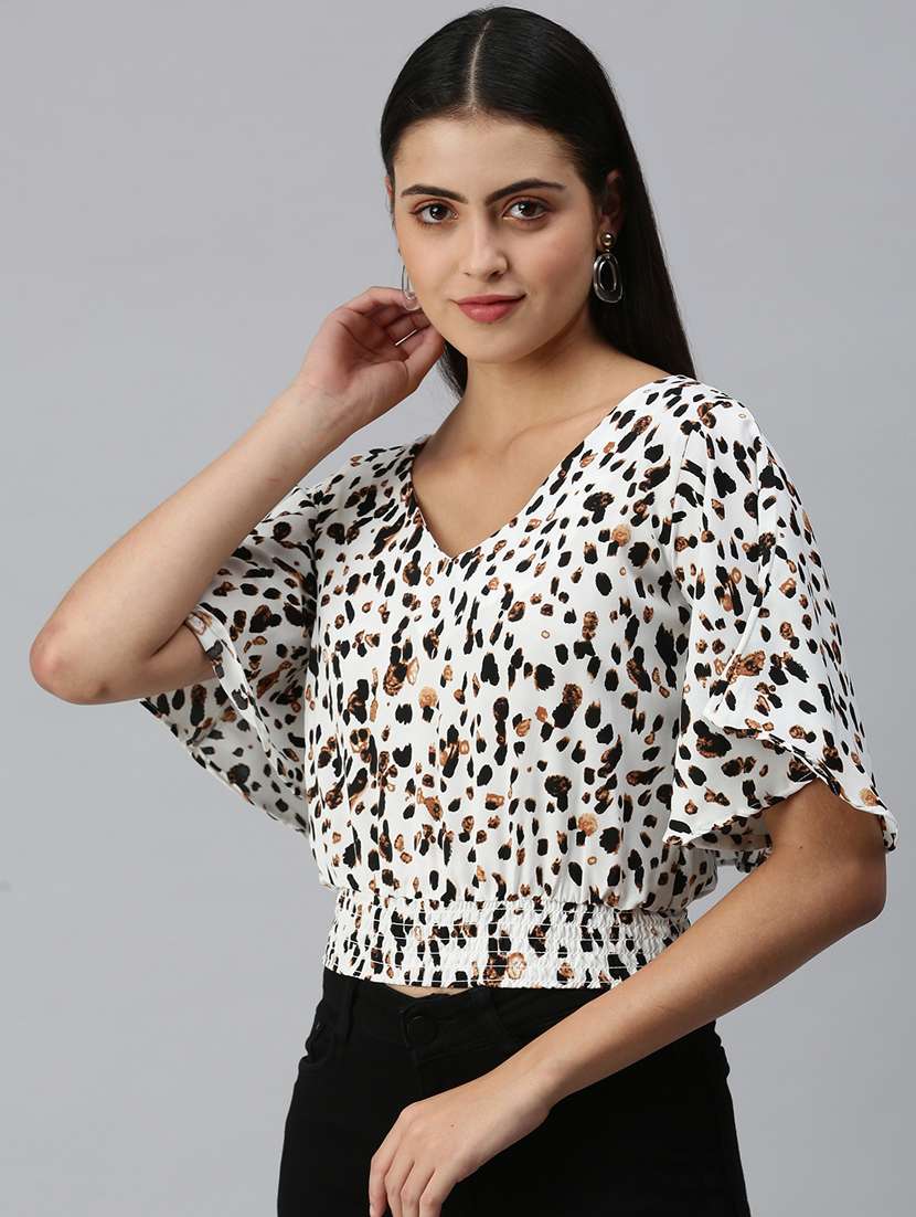 women's straight v neck top - 18310537 -  Standard Image - 1