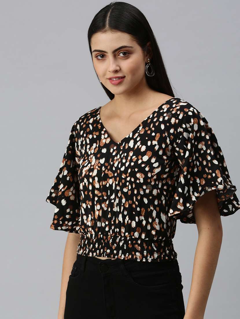 women's straight v neck top - 18310538 - Zoom Image - 0