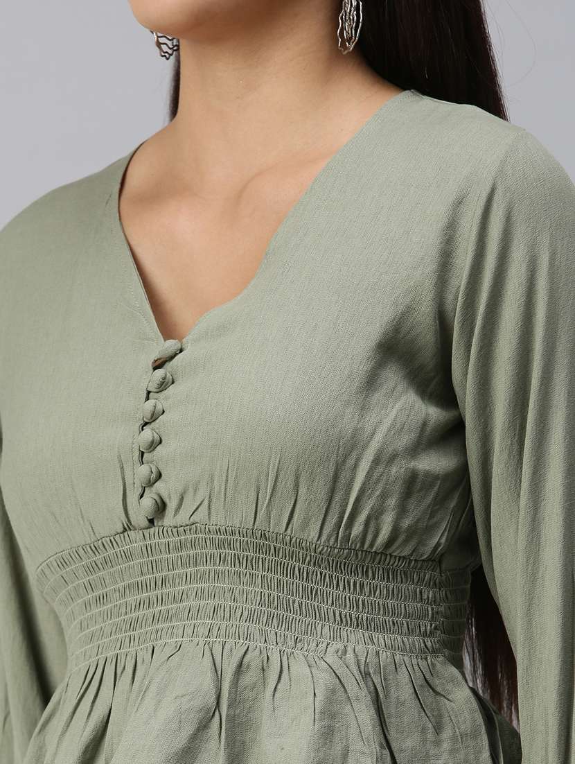 women's peplum v neck top - 18310546 -  Standard Image - 4