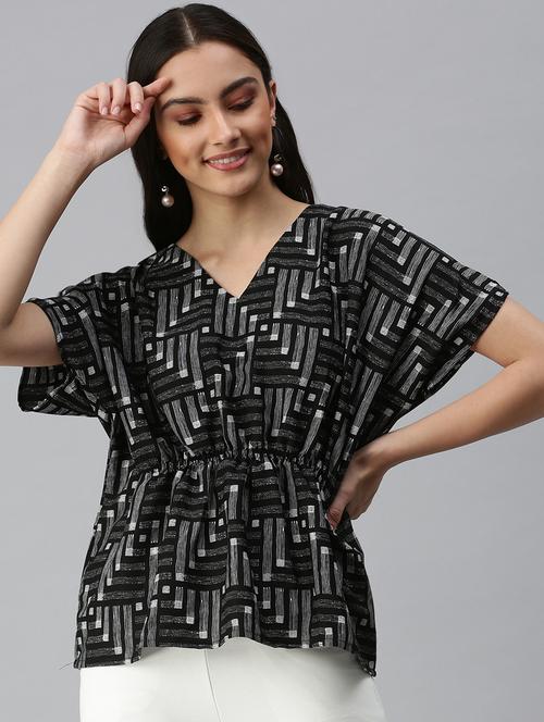 women's peplum v neck top - 18310550 - Standard Image - 0