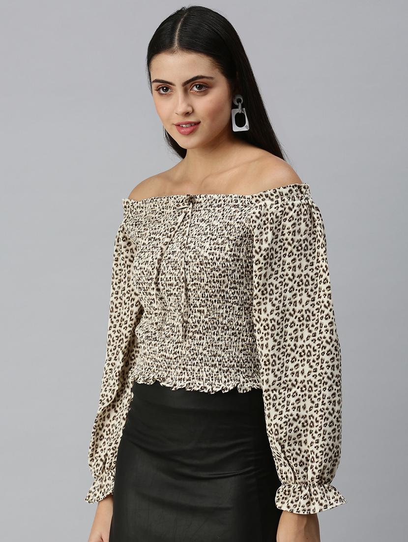 women's crop off shoulder top - 18310553 -  Standard Image - 1