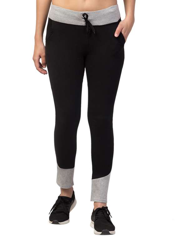 drawstring waist solid track pant