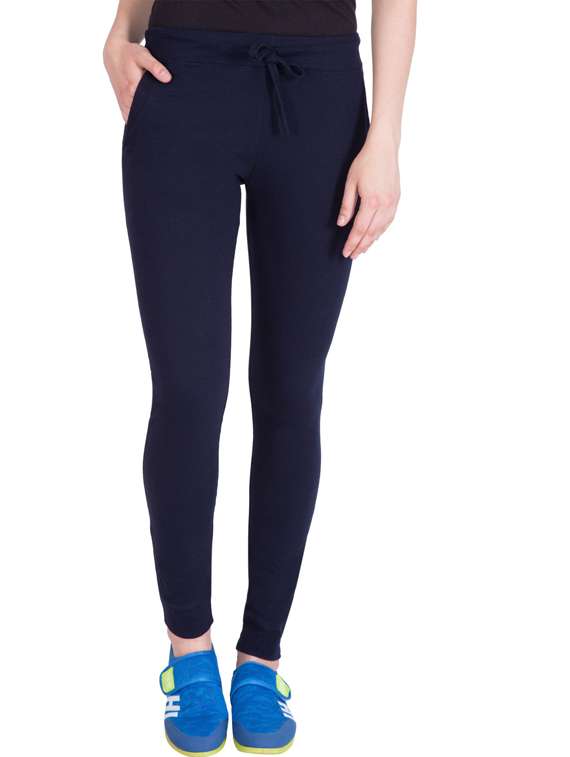 drawstring waist solid track pant