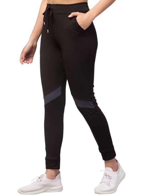 drawstring waist solid track pant