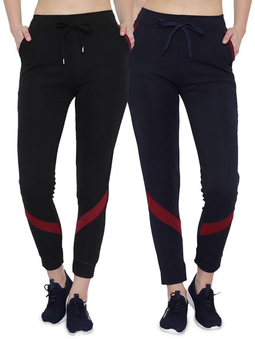 pack of 2 drawstring waist solid track pant