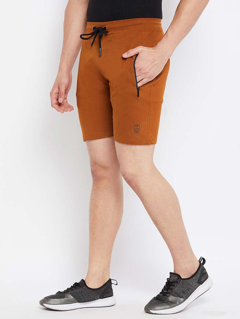 brown solid blend short - 18312054 -  Standard Image - 1