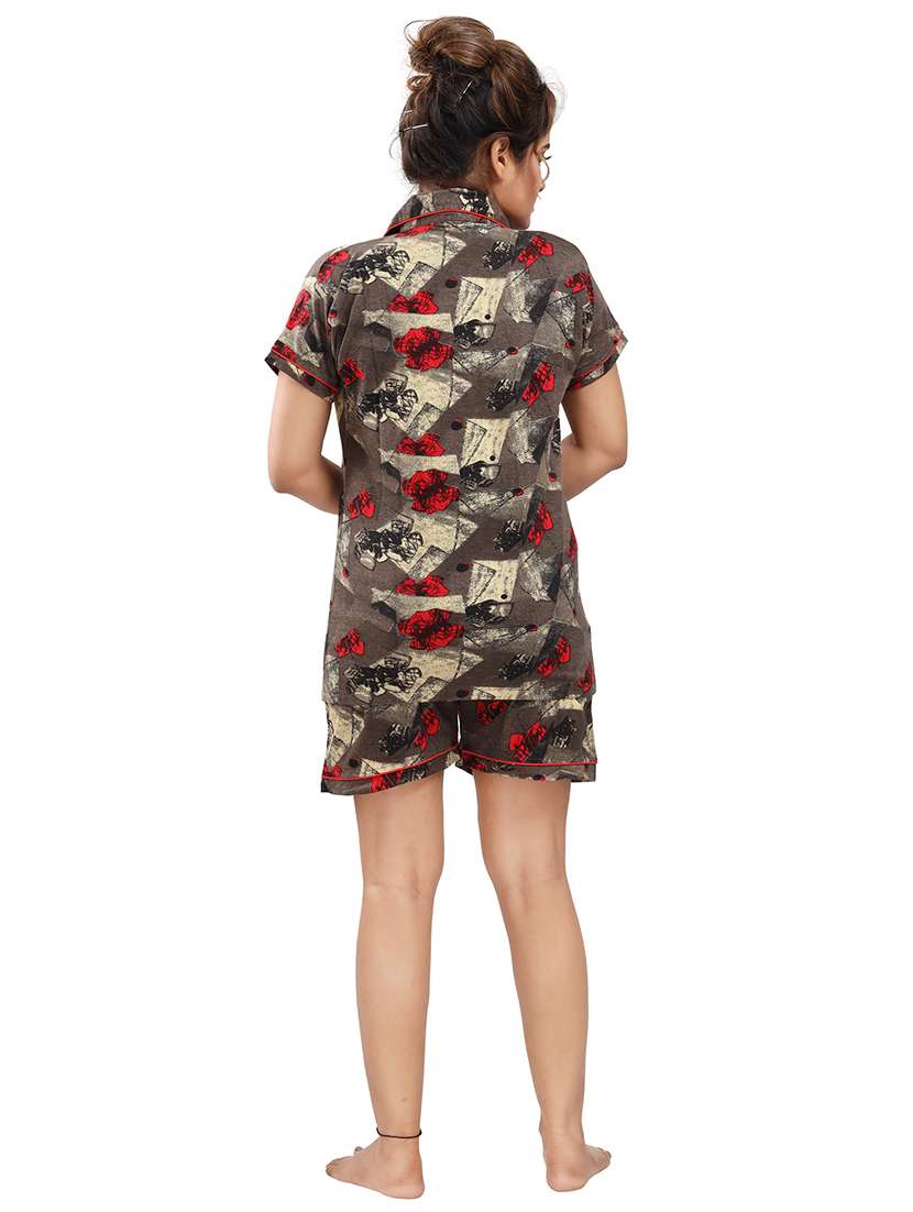 pack of 2 printed nightwear shorts set - 18312121 - Standard Image - 4