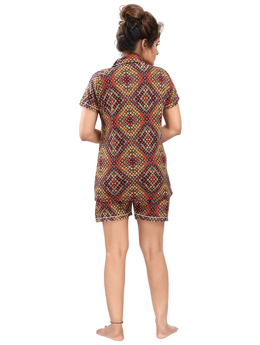 pack of 2 printed nightwear shorts set - 18312124 - Standard Image - 4