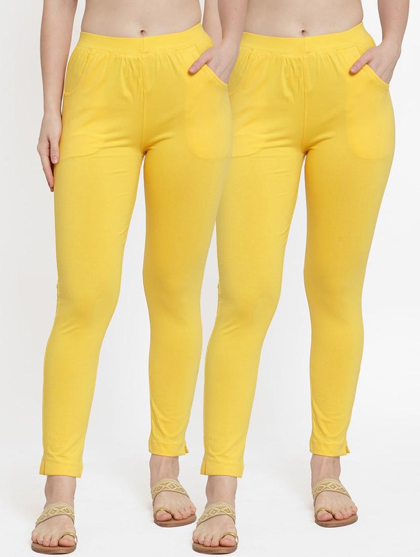 set of 2 multi colored solid legging - 18312458 - Zoom Image - 0
