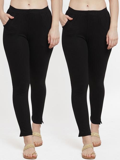 set of 2 multi colored solid legging - 18312508 -  Standard Image - 0