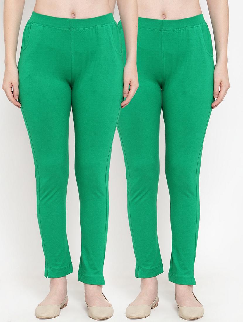 set of 2 multi colored solid legging - 18312526 - Zoom Image - 0