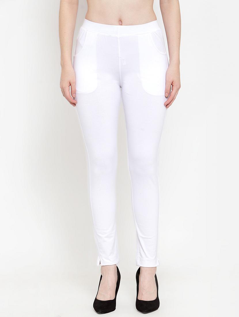 set of 2 white solid legging - 18312532 -  Standard Image - 1