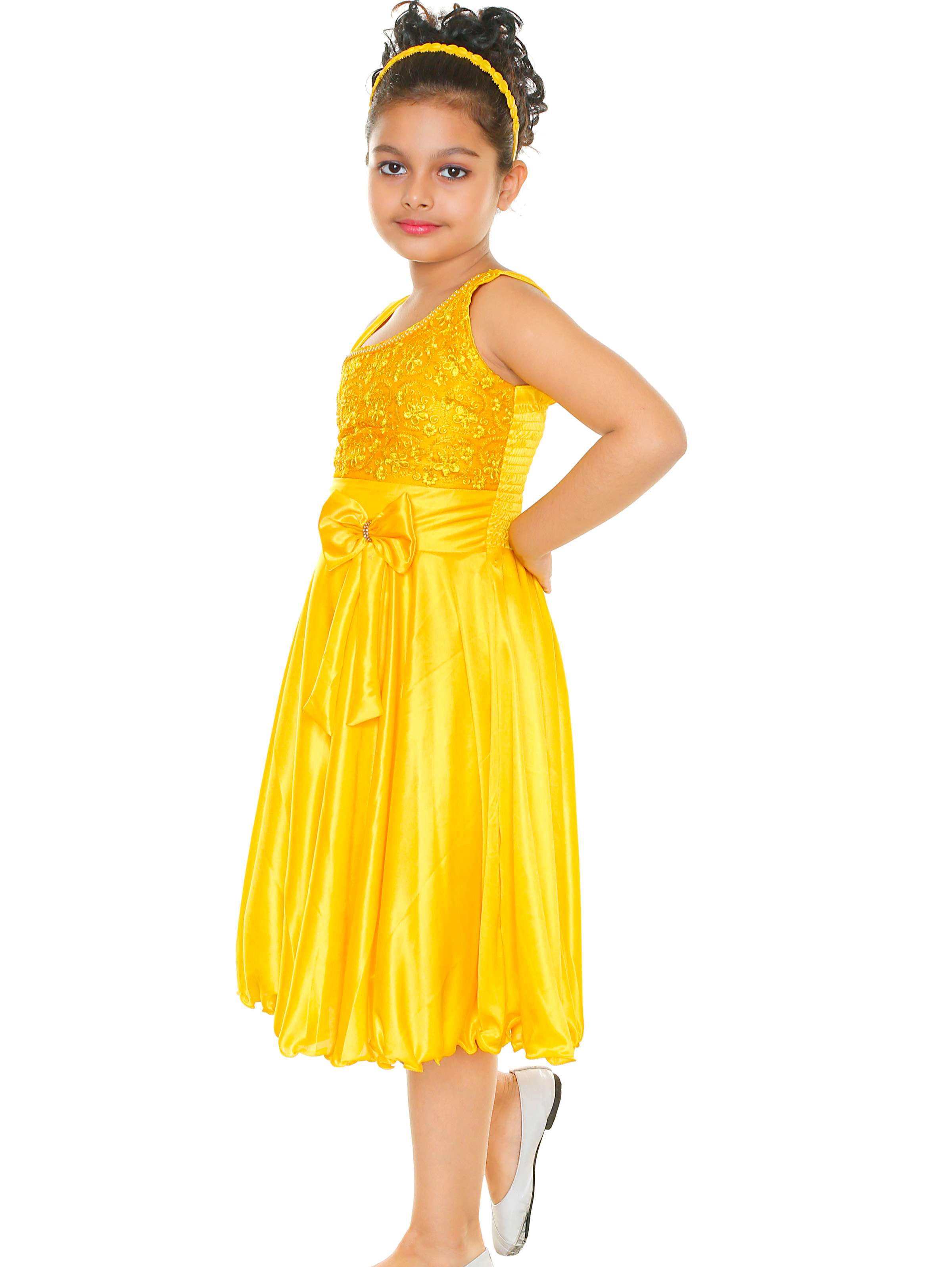 yellow art silk dress - 18312804 -  Standard Image - 1