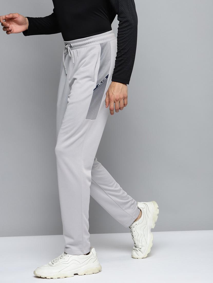 grey solid full length track pant - 18312956 -  Standard Image - 1