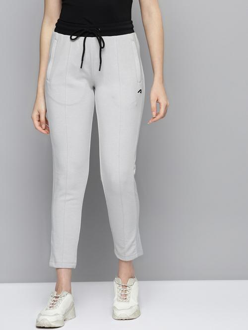 mid rise solid track pant - 18312973 - Standard Image - 0
