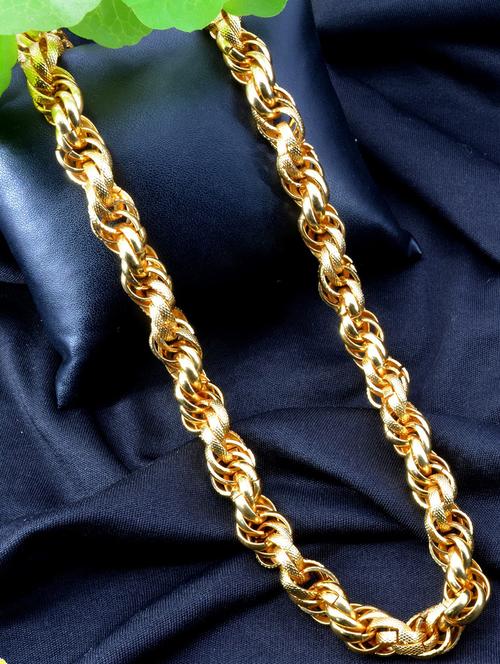 one gram gold plated necklace chain - 18313126 -  Standard Image - 0