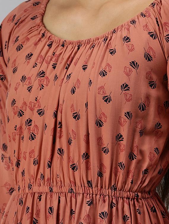 women's fit & flare floral dress - 18313173 - Standard Image - 4