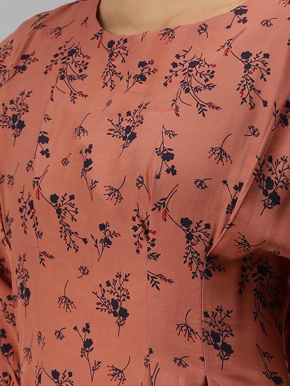 women's fit & flare floral dress - 18313175 - Standard Image - 4