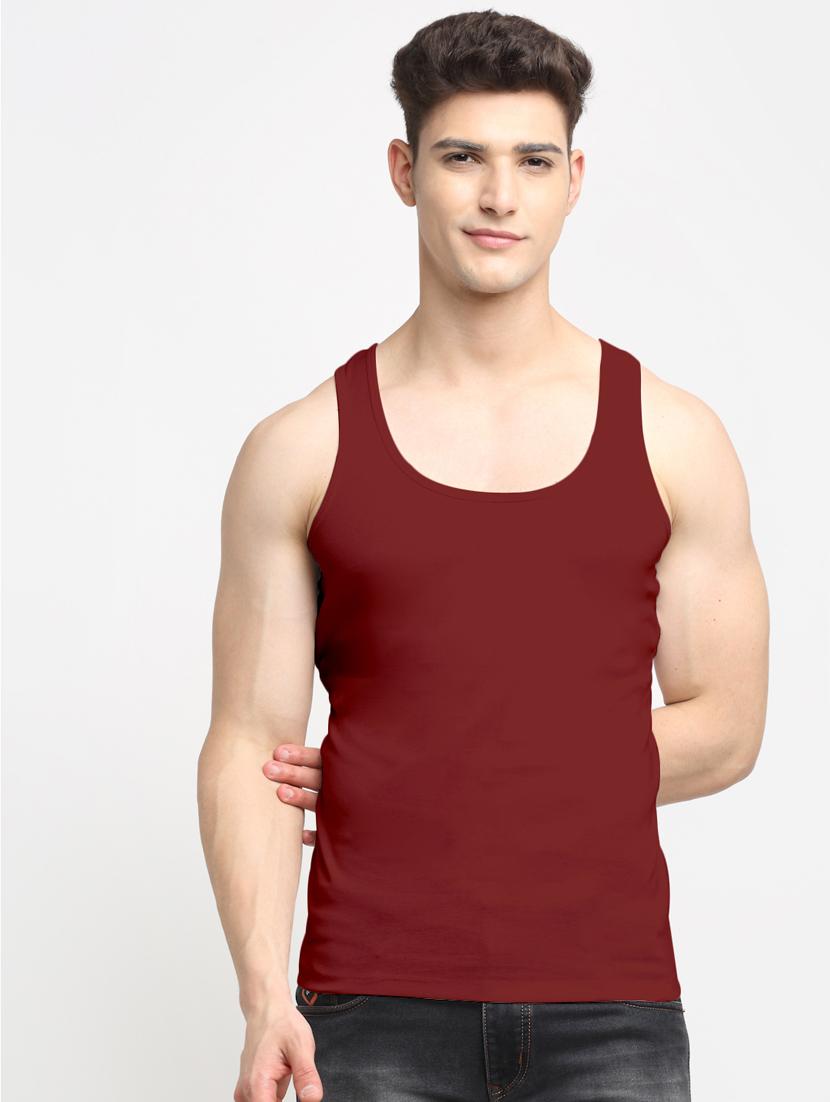 set of 2 solid cotton vest - 18313202 - Standard Image - 1