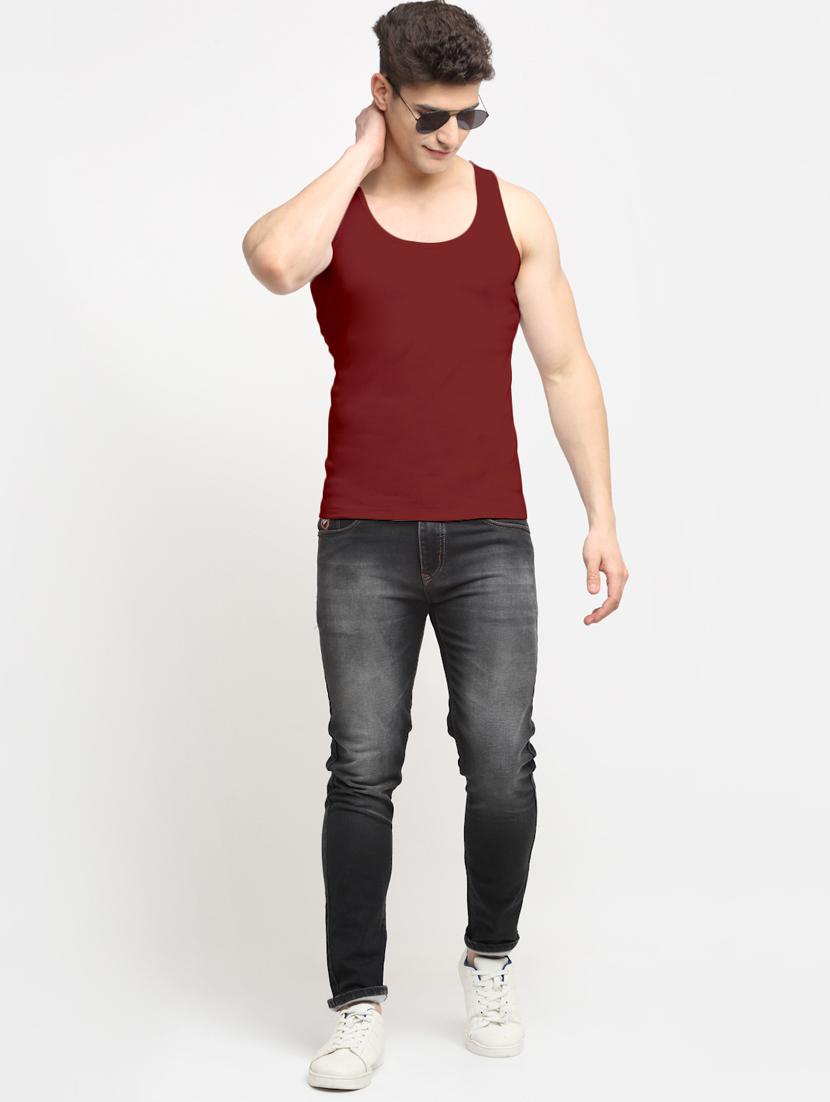 set of 2 solid cotton vest - 18313202 - Standard Image - 4