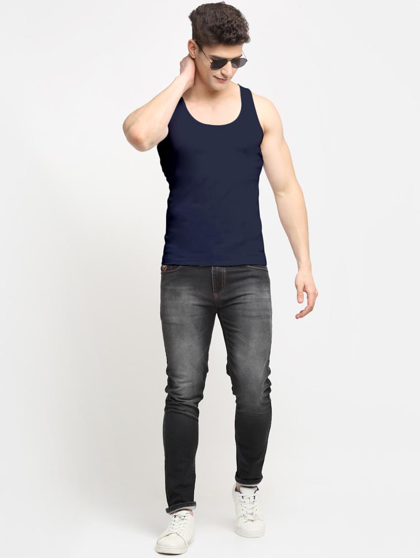 set of 2 solid cotton vest - 18313218 - Standard Image - 4