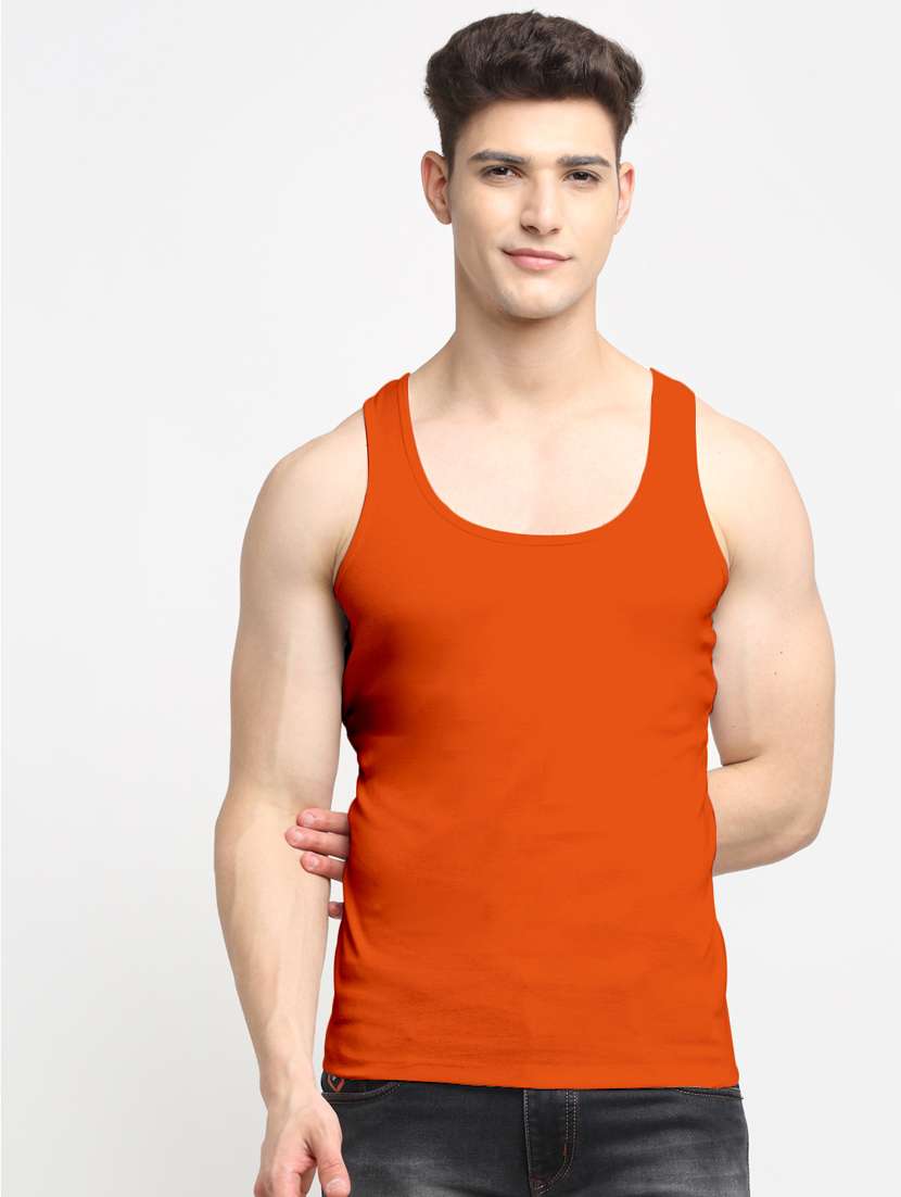 set of 2 solid cotton vest - 18313226 - Standard Image - 1