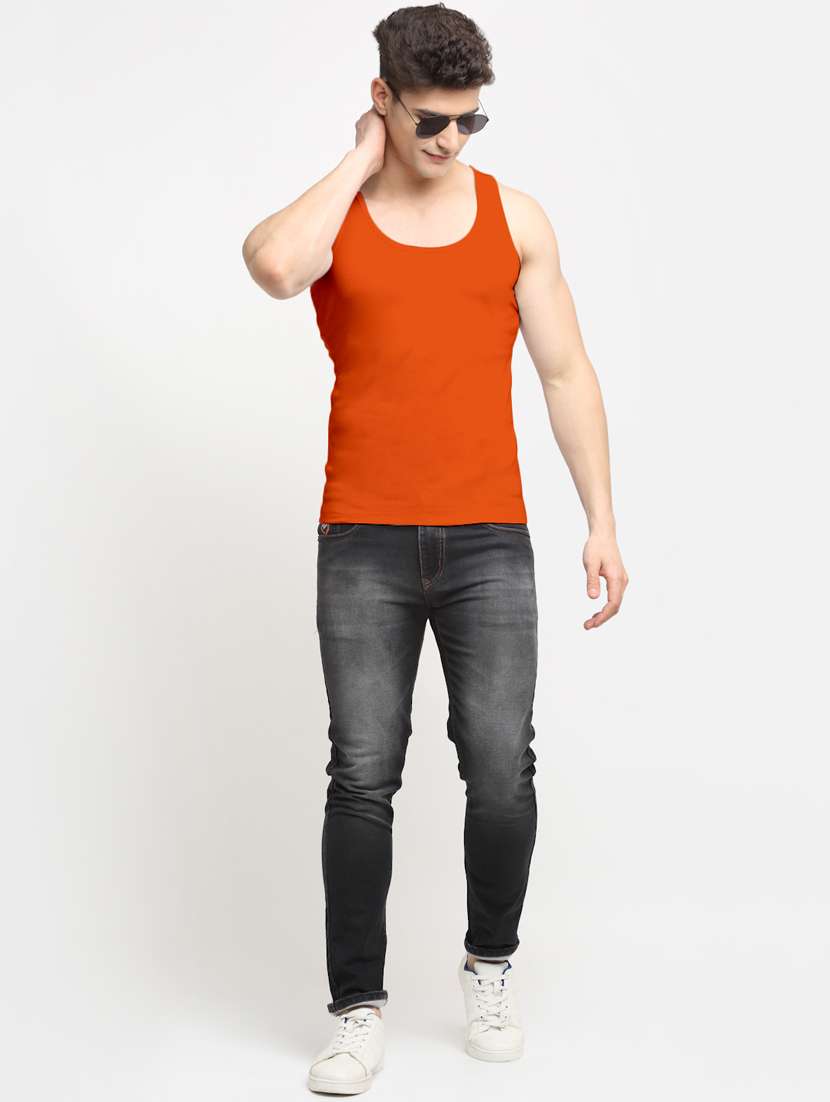 set of 2 solid cotton vest - 18313226 - Standard Image - 4